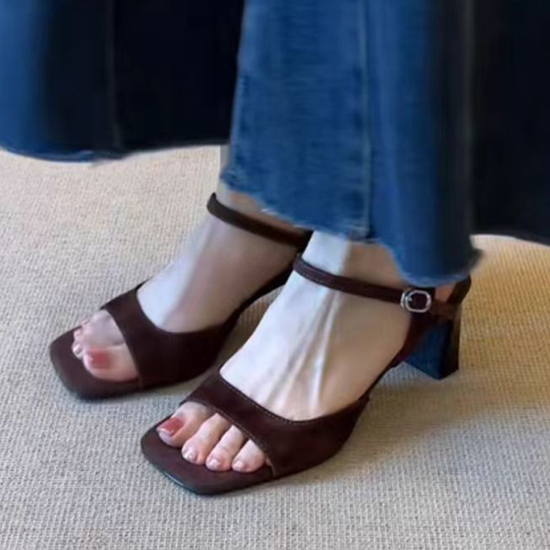 Women Shoes For Walking - High Heels Women's Sandals Chunky Shoes