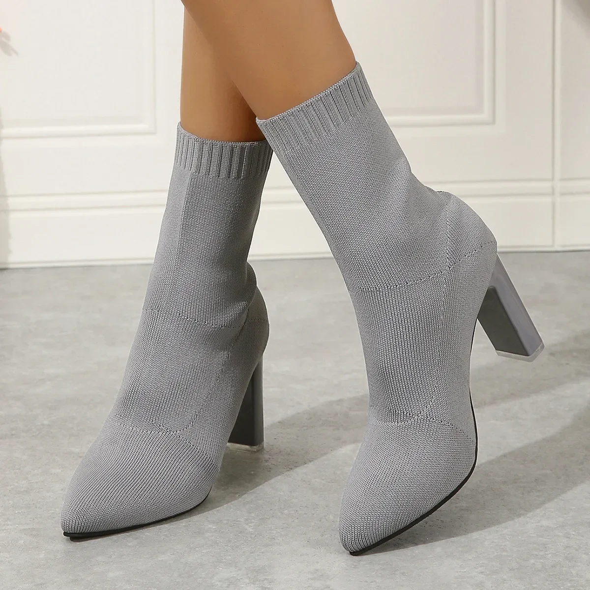 Women Shoes Zara - Womens Fashion Heeled Ankle Boots Autumn