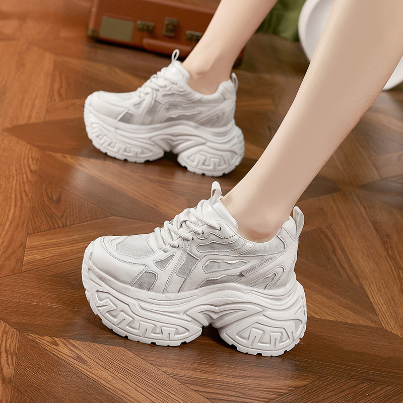 Women Shoes For Walking - Women's Fashion Chunky Platform Sneakers Breathable