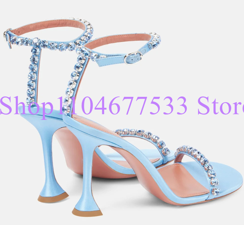 Blue Color Crystal Lady Sandal - огляд і ціна Women'S Shoes Navy Blue