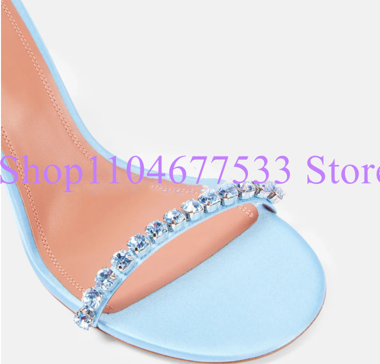 Blue Color Crystal Lady Sandal - огляд і ціна Women'S Shoes Navy Blue