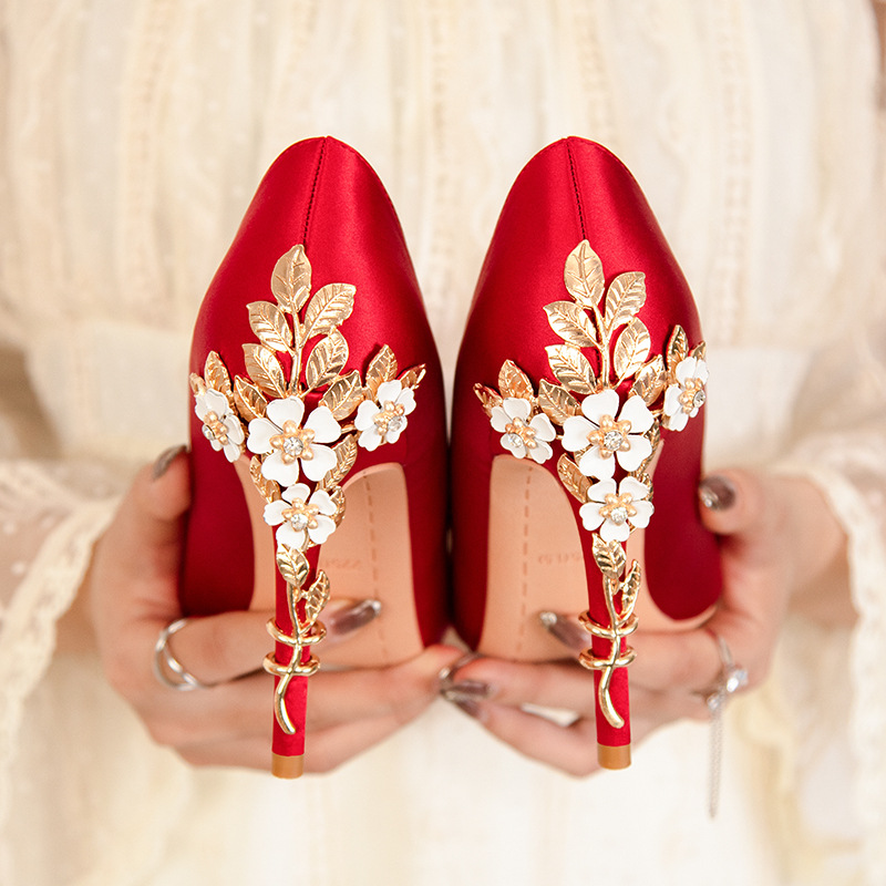 Luxury Metal Flowers Heel Crys - огляд і ціна Women Shoes Ysl