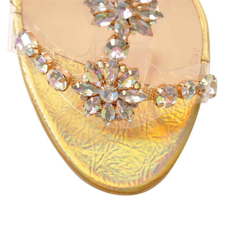 Onlymaker Women Gold Rhineston - огляд і ціна Clear Strap Heel