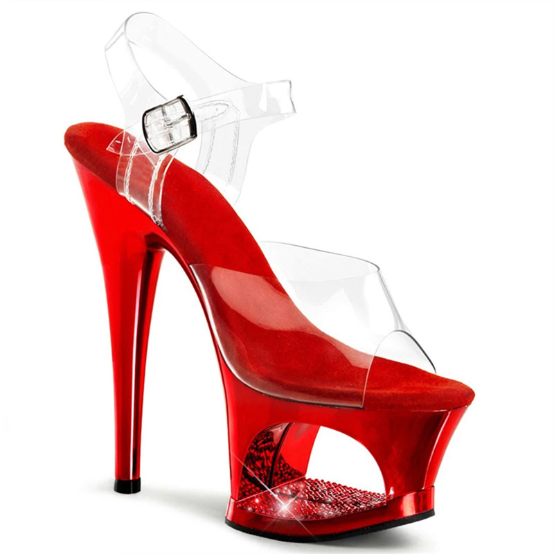 Pink Hollow Out Platform Stile - огляд і ціна Clear Strap Heel