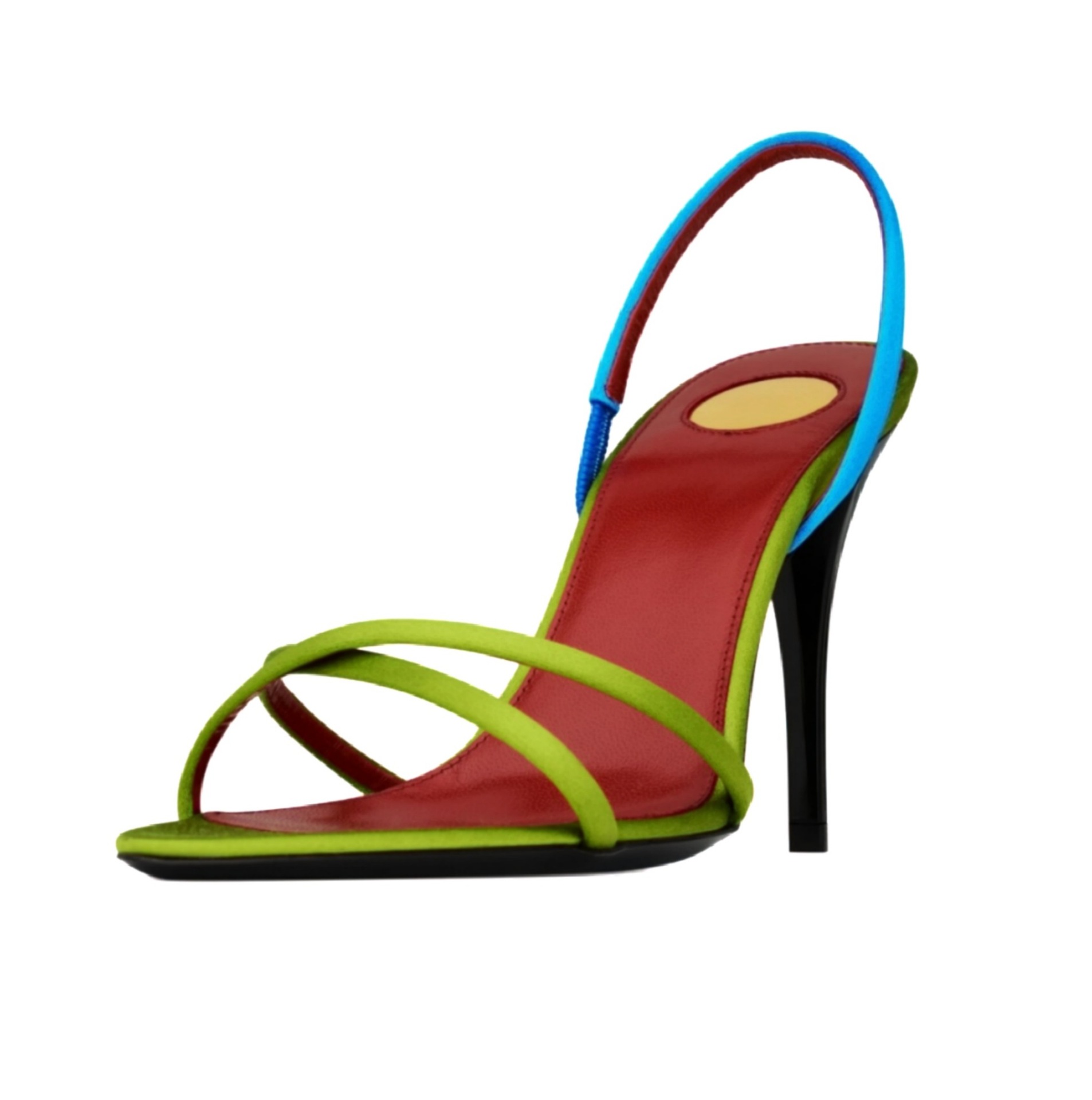 Women's Color Block Satin Cris - огляд і ціна Square Toe Mule