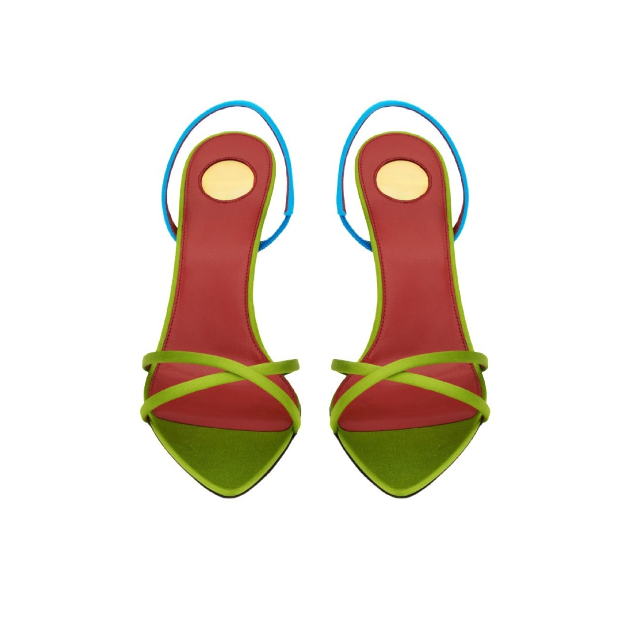 Women's Color Block Satin Cris - огляд і ціна Square Toe Mule