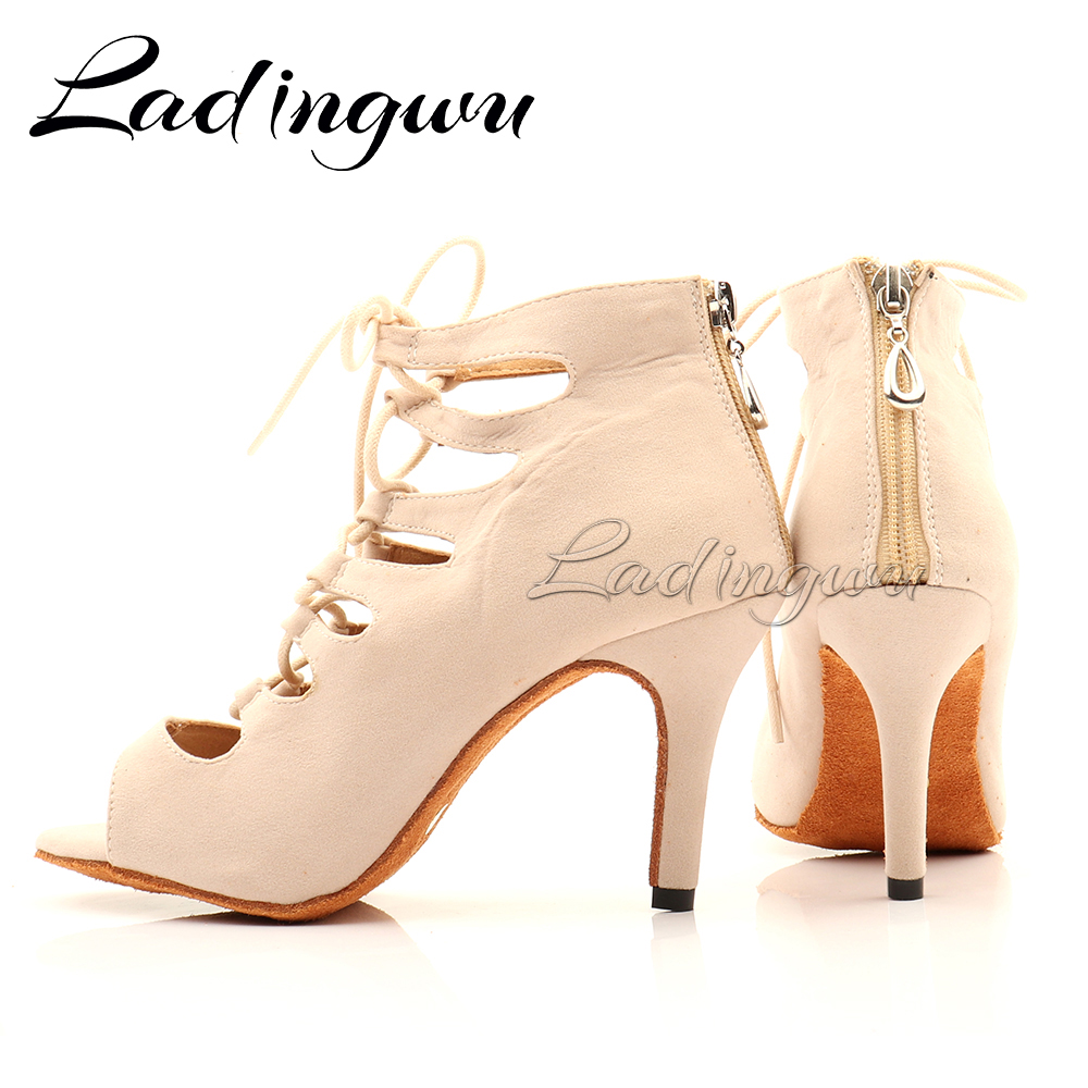 Ladingwu Beige Suede High-top  - огляд і ціна Women'S Shoes Z