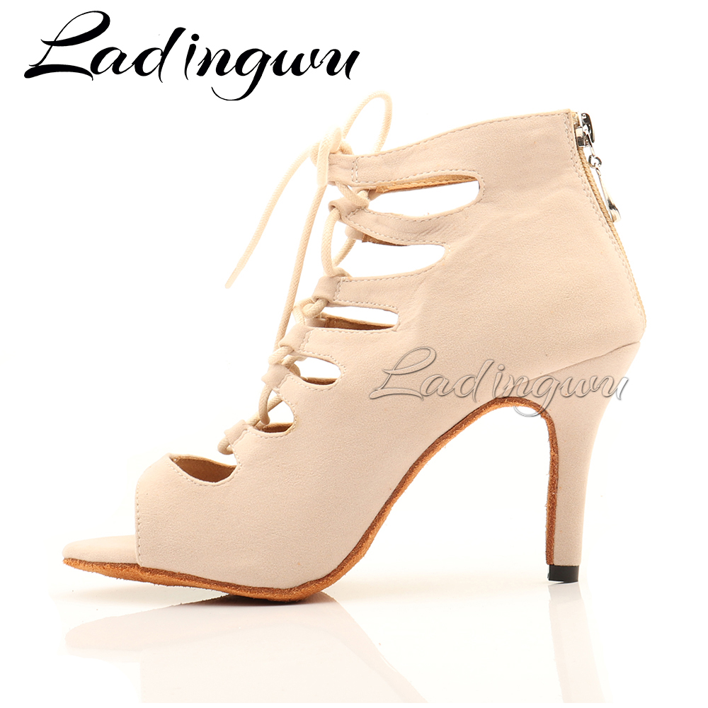 Ladingwu Beige Suede High-top  - огляд і ціна Women'S Shoes Z