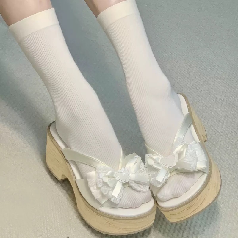 Sweet Bow Wood Grain Thick Bot - огляд і ціна Square Toe Mule