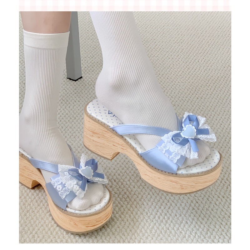 Sweet Bow Wood Grain Thick Bot - огляд і ціна Square Toe Mule