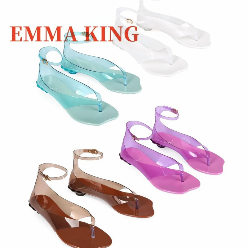 Women's Thong Jelly Sandals,20 - огляд і ціна Clear Strap Heel