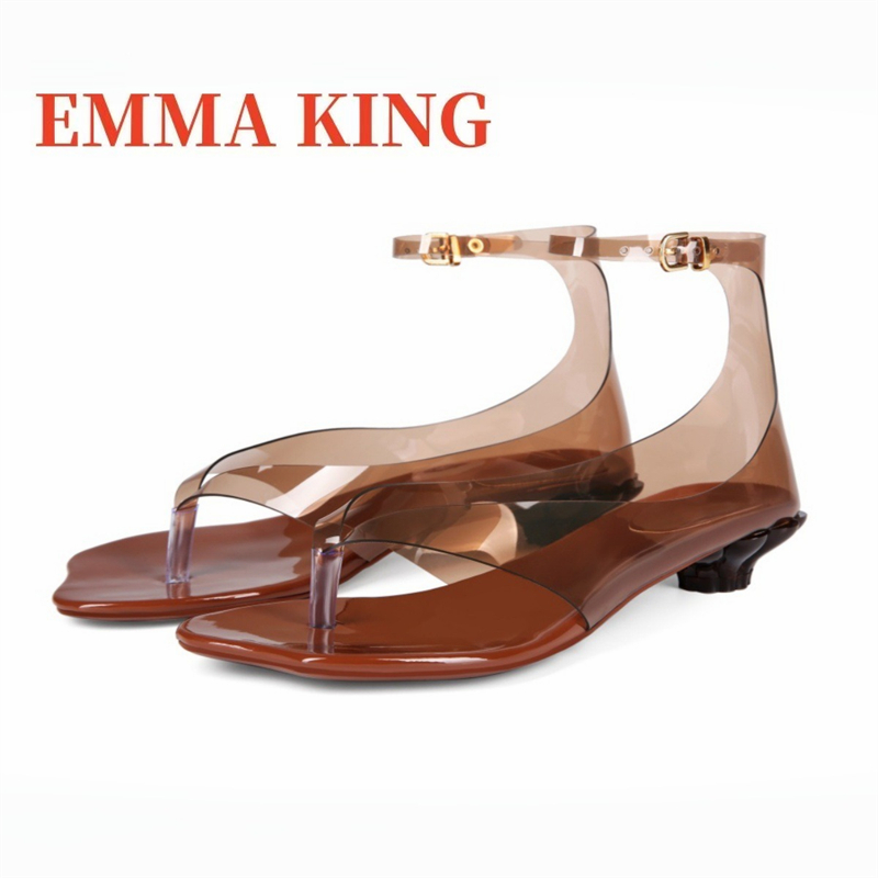 Women's Thong Jelly Sandals,20 - огляд і ціна Clear Strap Heel